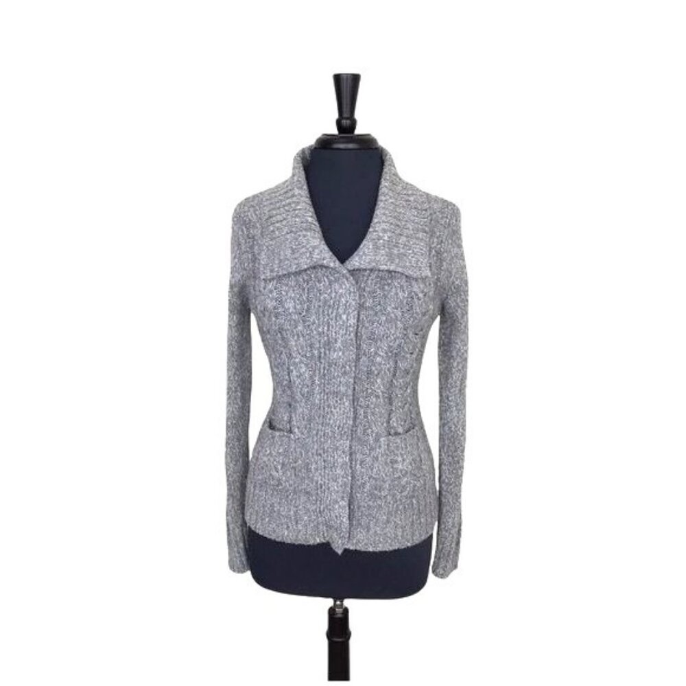 St John’s Bay Knitted Button Up Cowl Neck Sweater | Small